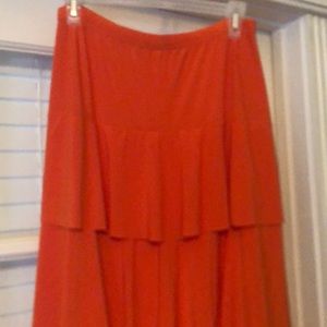 Beautiful orange layered skirt
